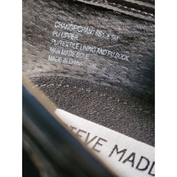 Steve Madden Loafers Women Sz 8.5 Patent Leather Black Low Heel Designer Classic - Picture 8 of 8